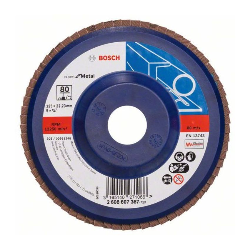 Bosch 2608607367 X551 Expert for Metal legyezőtárcsa fémhez 125mm P80 termék fő termékképe