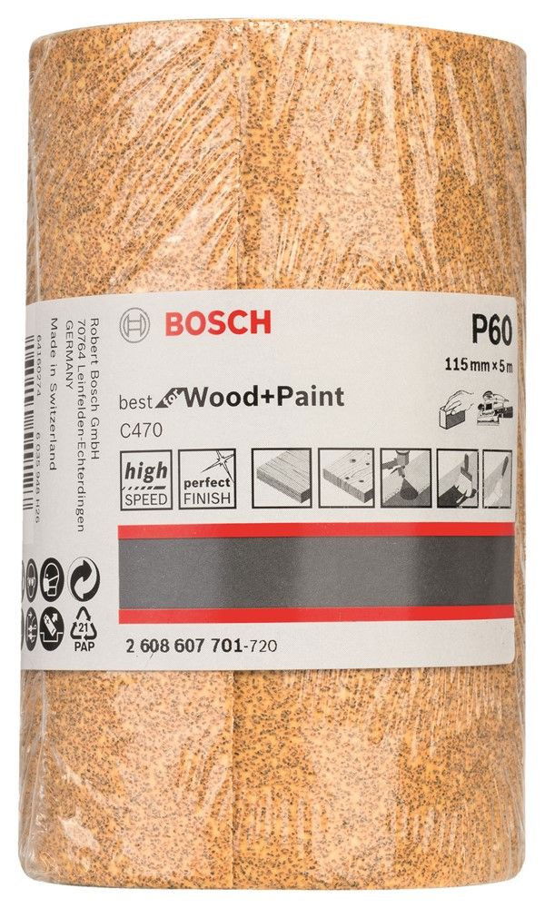 Bosch 2608607701 C470 Best for Wood and Paint 115x5000mm P60 termék fő termékképe