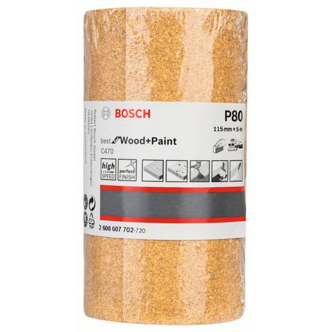 Bosch 2608607702 C470 Best for Wood and Paint 115x5000mm P80 termék fő termékképe