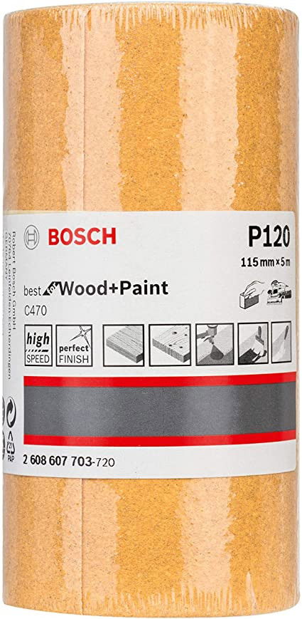 Bosch 2608607703 C470 Best for Wood and Paint 115x5000mm P120 termék fő termékképe