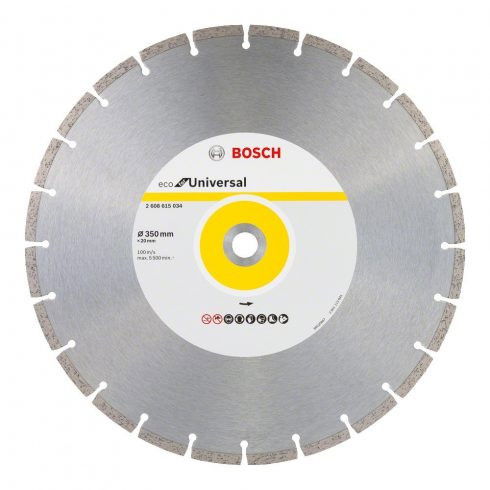 Bosch 2608615034 Eco for Universa gyémánt vágótárcsa 350mm termék fő termékképe