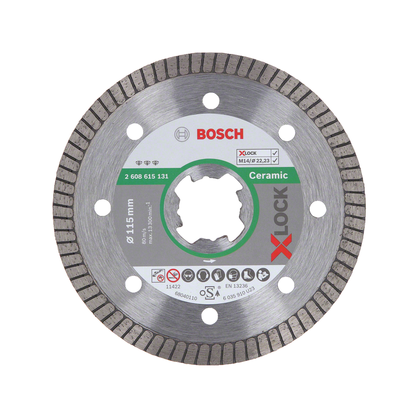 Bosch 2608615131 X-LOCK Best for Ceramic Extra Clean Turbo gyémánt darabolótárcsa 115mm termék fő termékképe