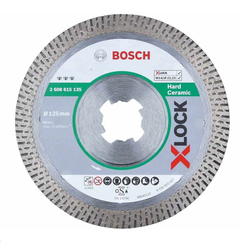 Bosch 2608615135 X-LOCK Best for Hard Ceramic gyémánt vágótárcsa 125mm termék fő termékképe