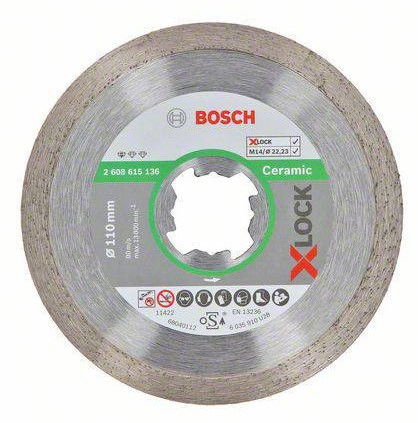 Bosch 2608615136 X-LOCK Standard for Ceramic gyémánt vágótárcsa 110mm termék fő termékképe