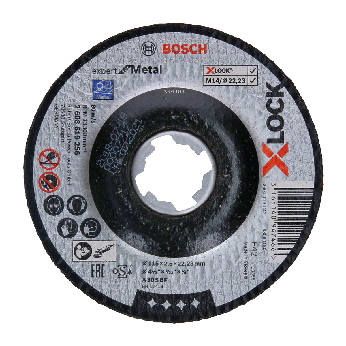 Bosch 2608619256 X-LOCK Expert for Metal vágótárcsa 115mm termék fő termékképe
