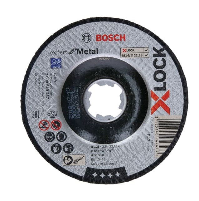 Bosch 2608619257 X-LOCK Expert for Metal vágótárcsa 125mm termék fő termékképe