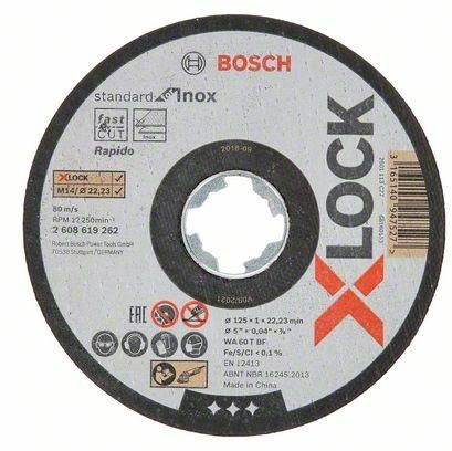 Bosch 2608619262 X-LOCK Standard for Inox vágótárcsa 125mm termék fő termékképe