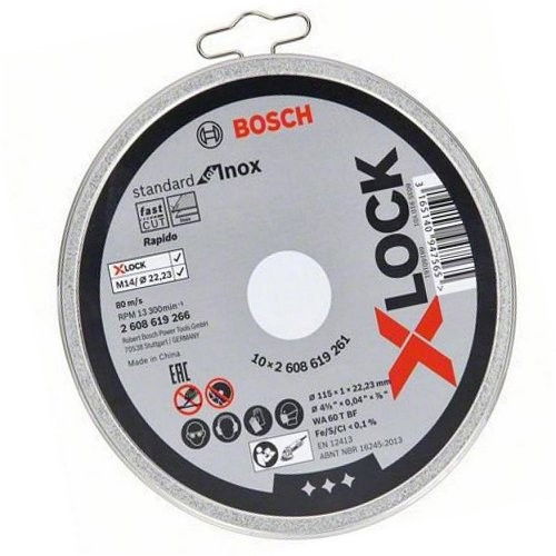 Bosch 2608619266 X-LOCK Standard for Inox vágótárcsa 115mm 10db termék fő termékképe