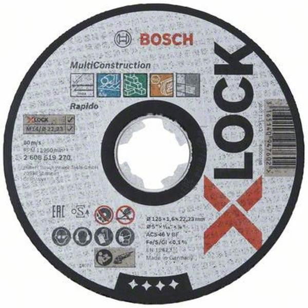 Bosch 2608619270 Multi Construction X-LOCK vágótárcsa 125mm termék fő termékképe