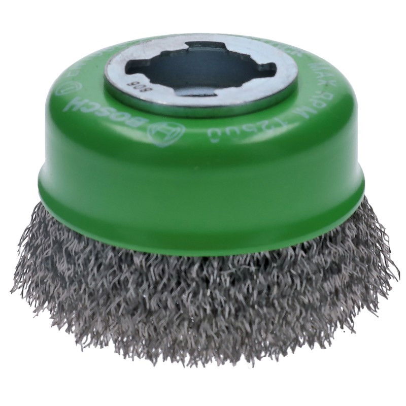 Bosch 2608620728 X-LOCK Clean for Inox hullámosított huzalú csészekefe 75mm termék fő termékképe