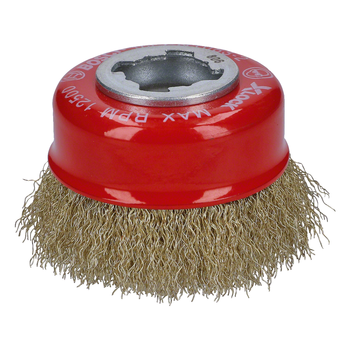 Bosch 2608620730 X-LOCK Clean for Metal rézbevonatos hullámosított huzalból készült csészekefe 75mm termék fő termékképe