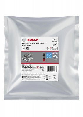 Bosch 2608621823 R782 Inox X-LOCK Prisma kerámiaszemcsés fíbertárcsa 115mm G120 25db termék fő termékképe