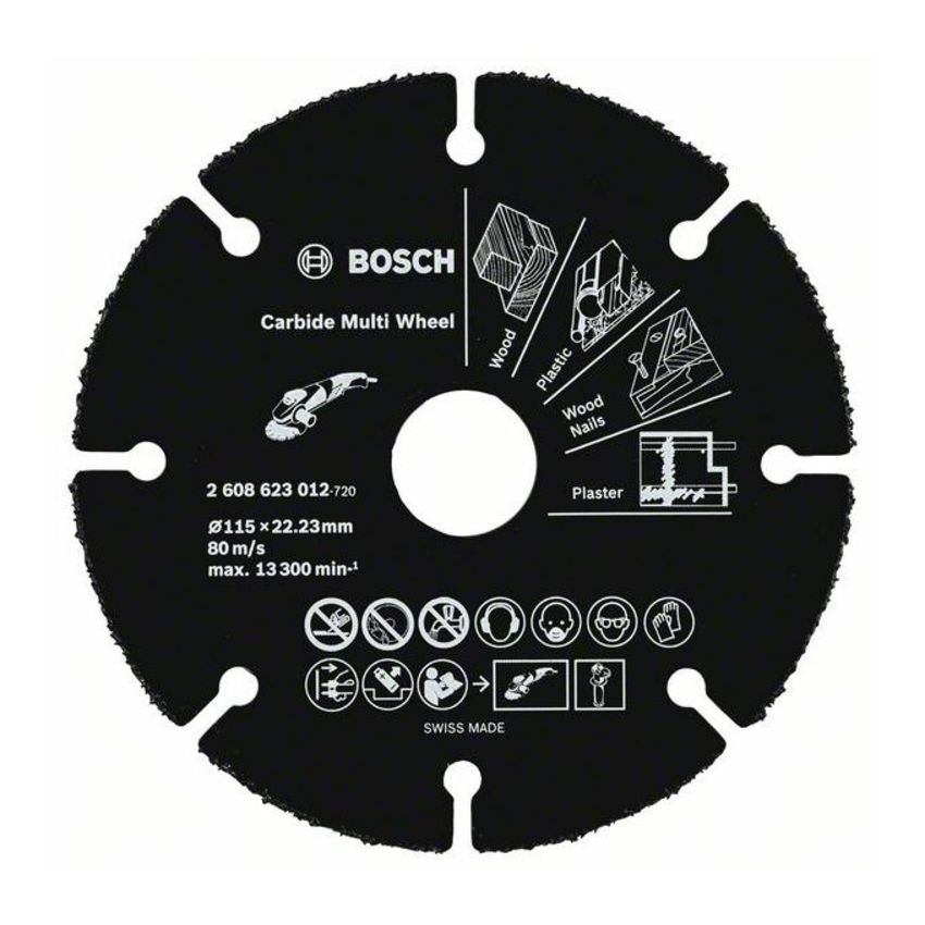 Bosch 2608623012 Carbide Multi Wheel vágótárcsa 115mm termék fő termékképe