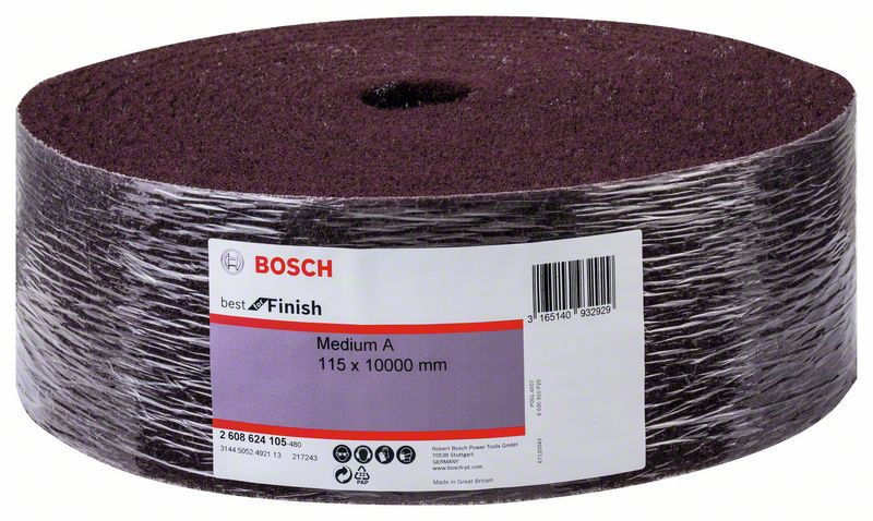 Bosch 2608624105 N476 Best for Finish Coarse filckorong 115mm 10m Medium A gesztenyebarna termék fő termékképe