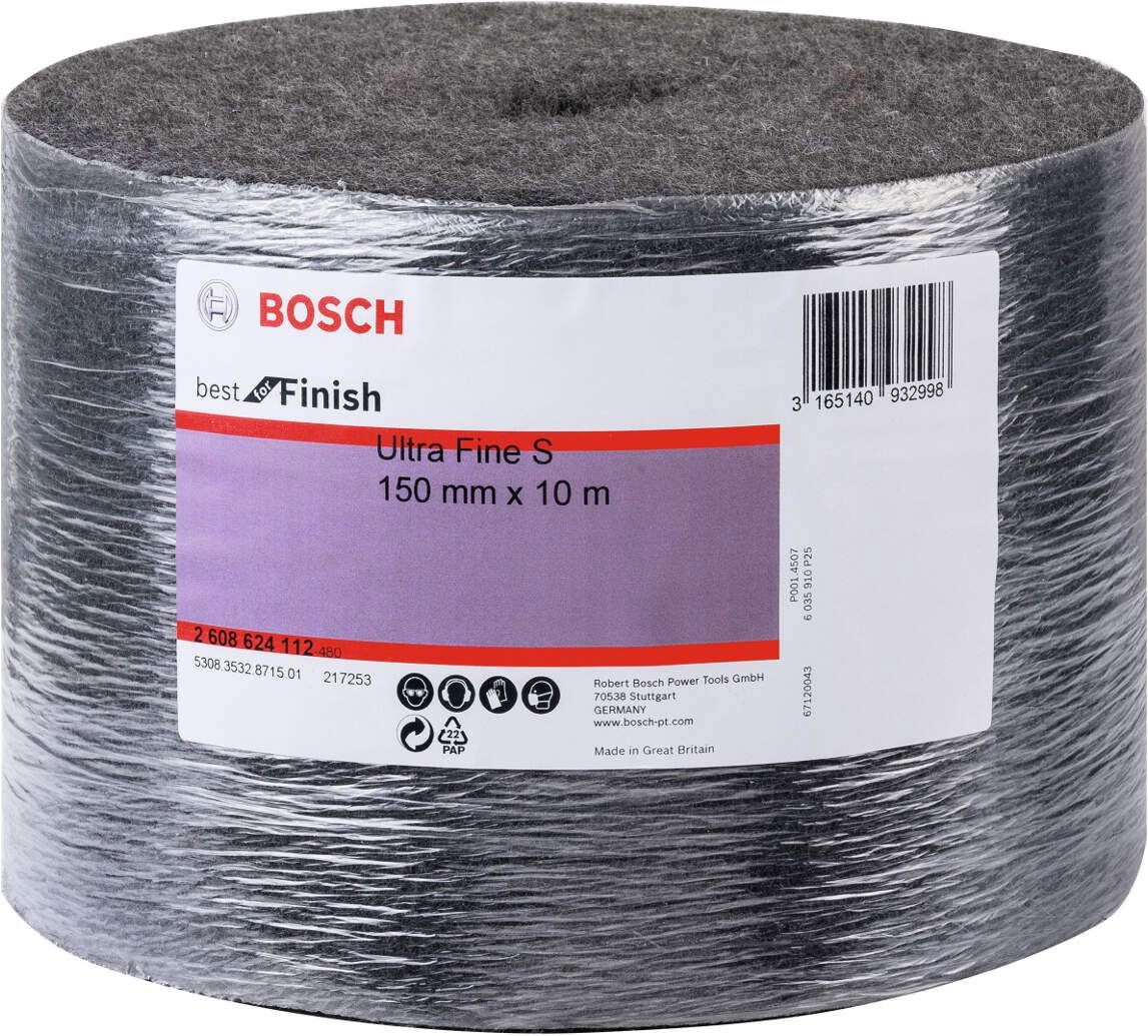Bosch 2608608112 N476 Best for Finish Coarse filckorong 150mm 10m Ultra fine S szürke termék fő termékképe