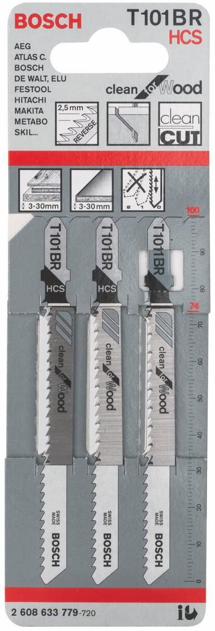 Bosch 2608633779 T 101 BR Clean for Wood szúrófűrészlap 3db termék fő termékképe