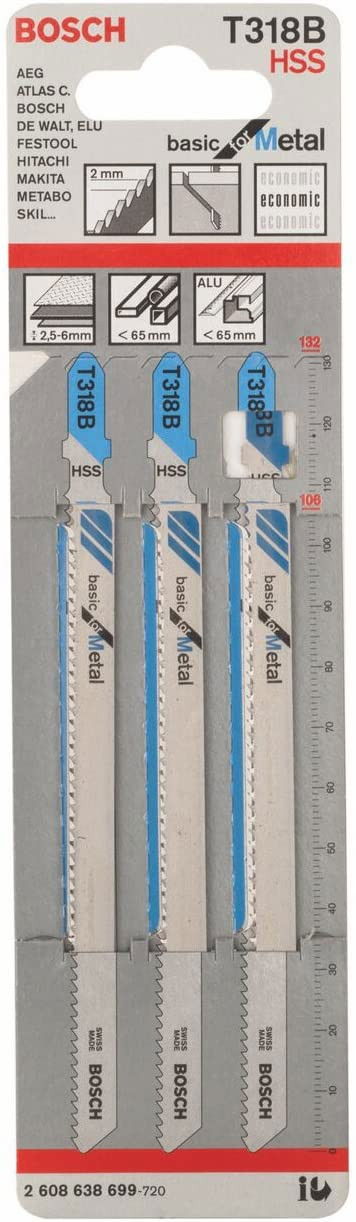 Bosch 2608638699 T 318 B Basic for Metal szúrófűrészlap 3db termék fő termékképe