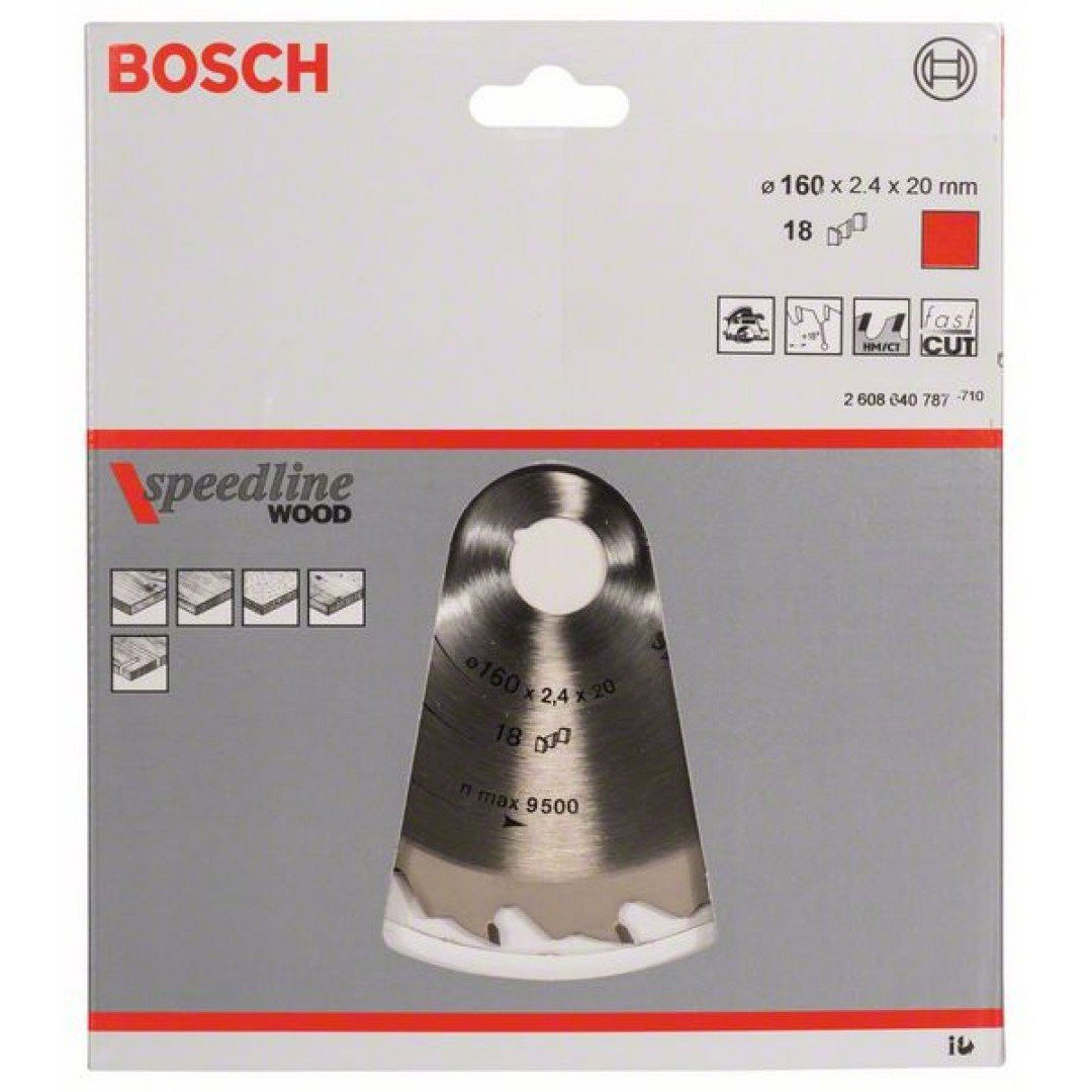 Bosch 268640787 körfűrészlap 160x20mm Z=18 termék fő termékképe