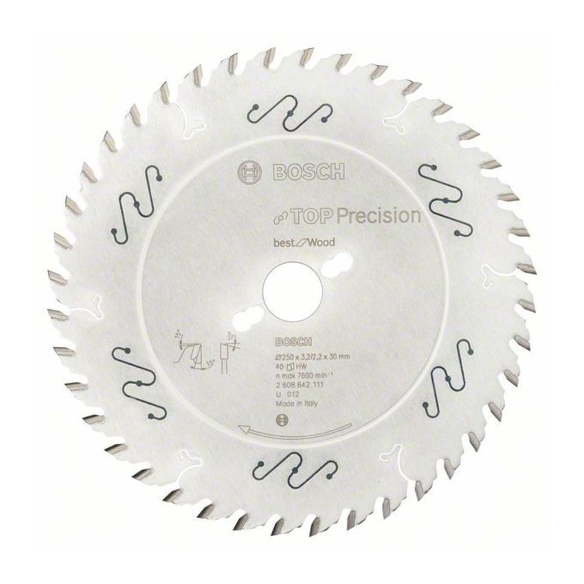 Bosch 2608642111 Best for Wood körfűrészlap 250x30mm Z=40 termék fő termékképe