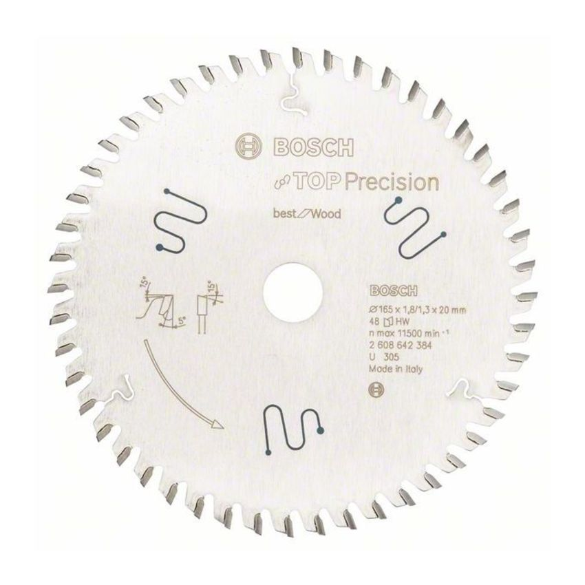 Bosch 2608642384 Best for Wood körfűrészlap 165x20mm Z=48 termék fő termékképe
