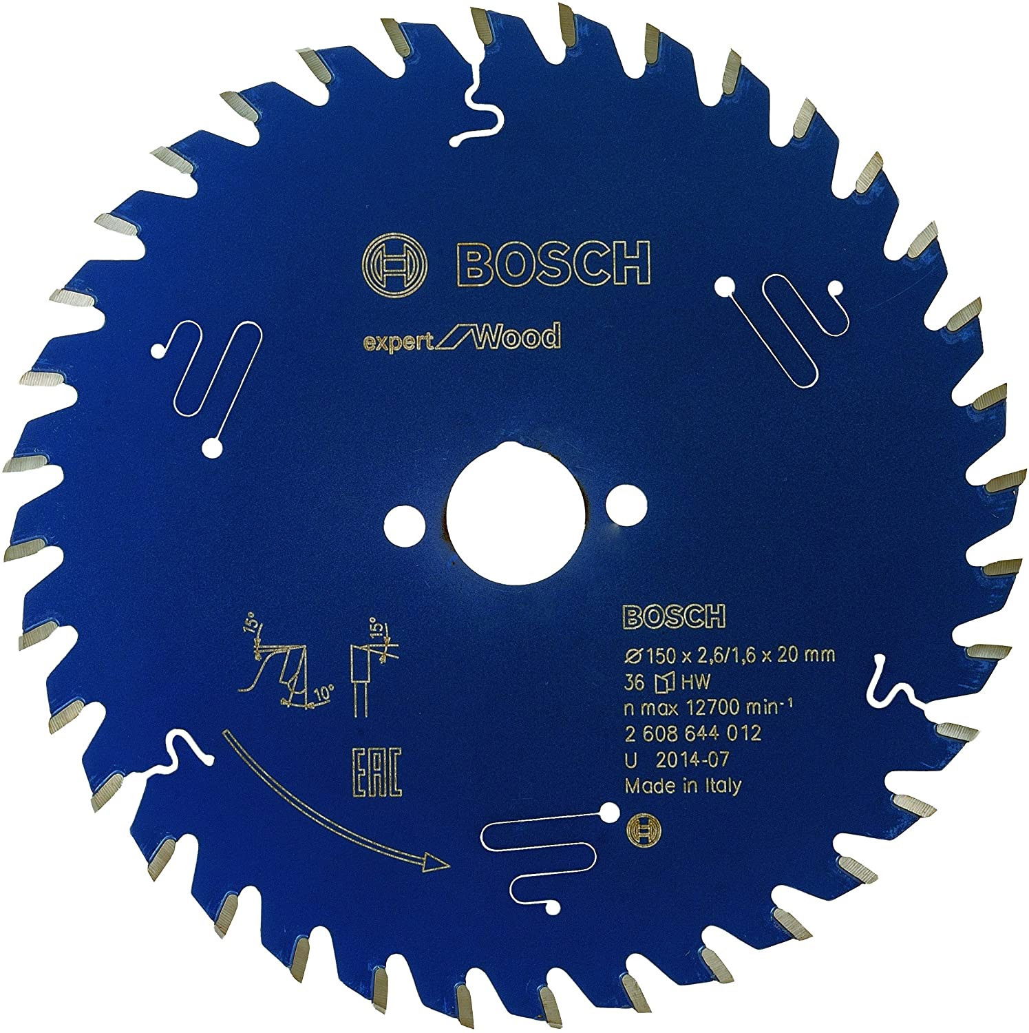 Bosch 2608644012 körfűrészlap 150x20mm Z=36 termék fő termékképe