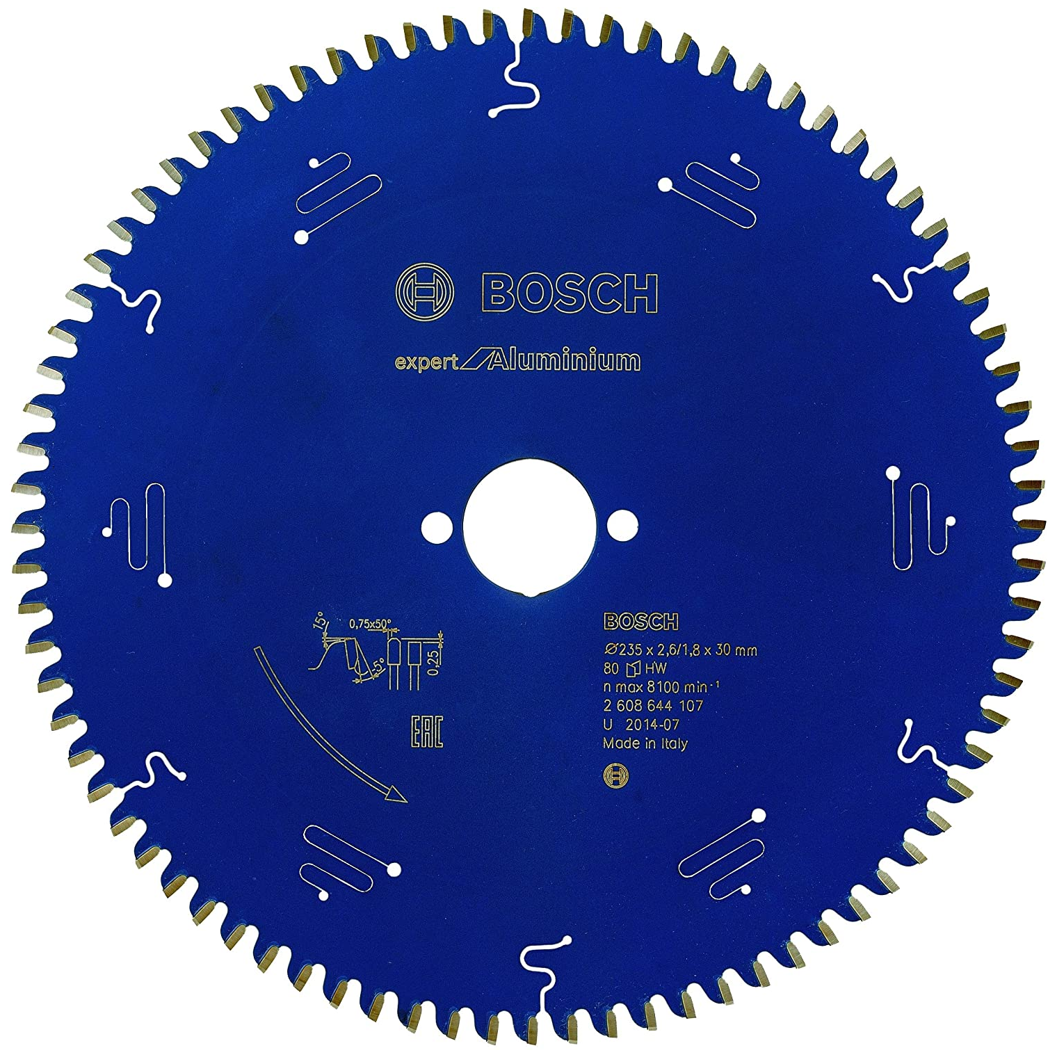Bosch 260644107 körfűrészlap 235x30mm Z=80 termék fő termékképe