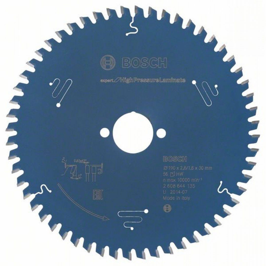 Bosch 2608644135 körfűrészlap 190x30mm Z=56 termék fő termékképe