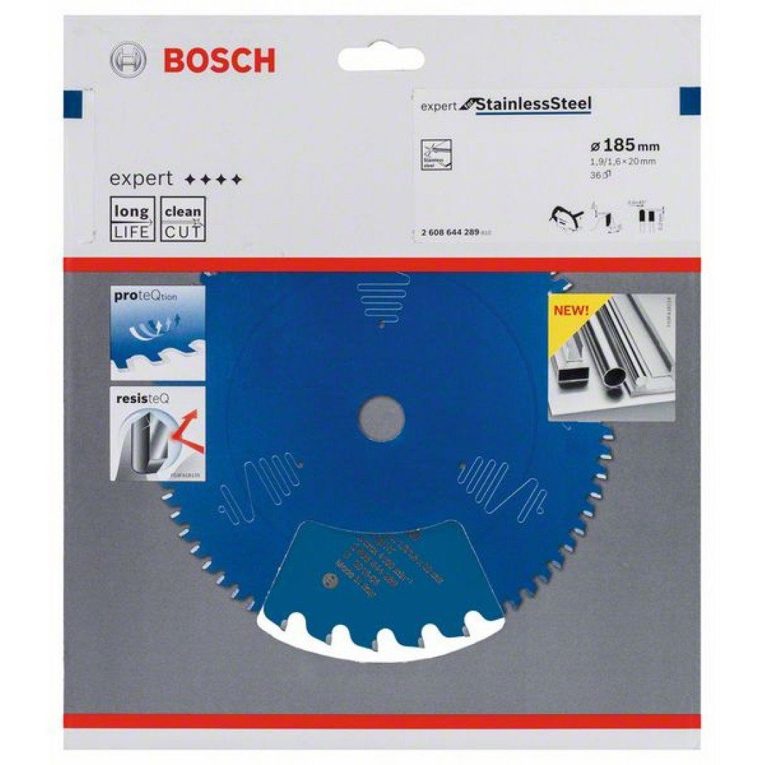 Bosch 2608644289 Expert for Stainless Steel körfűrészlap 185x20mm Z=36 termék fő termékképe