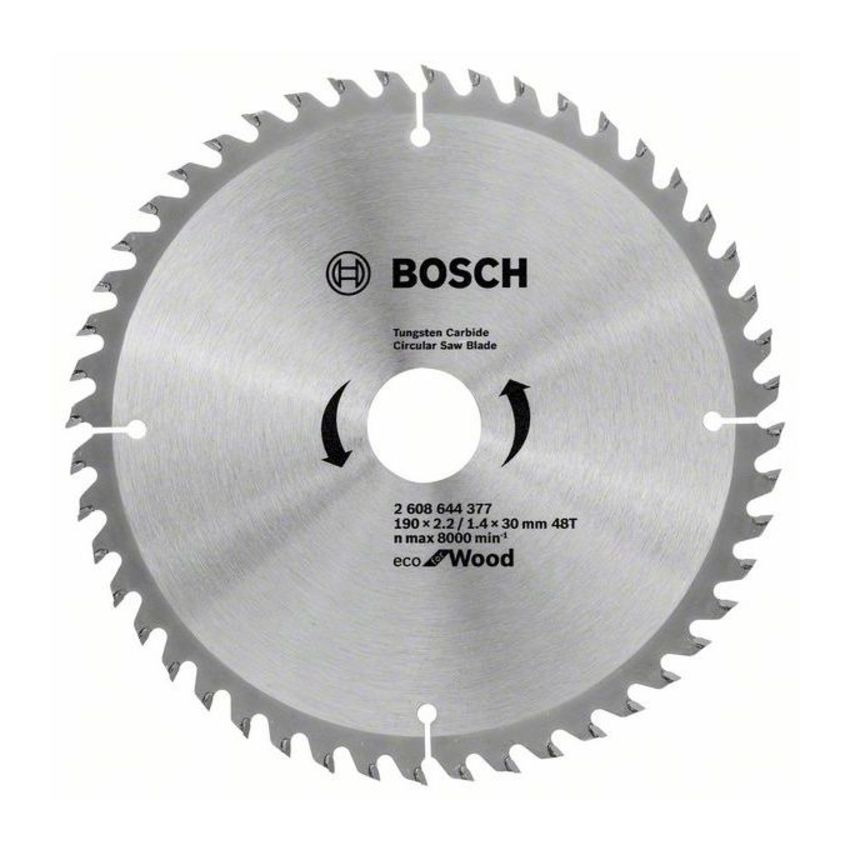 Bosch 2608644377 Eco for Wood körfűrészlap 190x30mm Z=48 termék fő termékképe