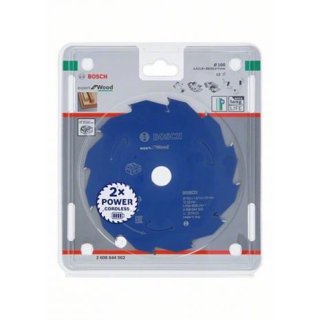 Bosch 2608644502 körfűrészlap 160x20mm Z=12 termék fő termékképe