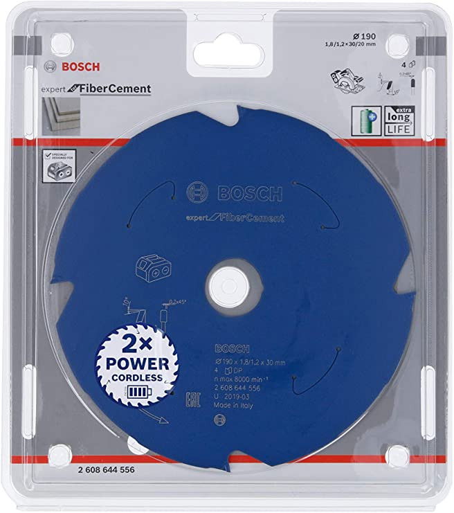 Bosch 2608644556 Expert for Fibre Cement körfűrészlap 190x30mm Z=4 termék fő termékképe