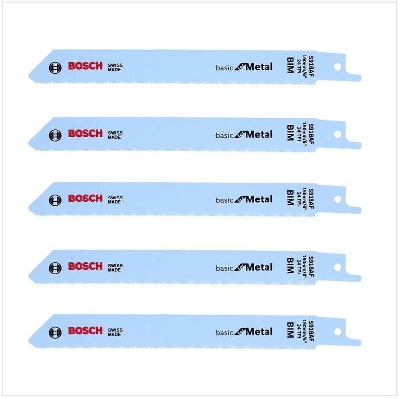Bosch S 918 AF Basic for Metal szablyafűrészlap 1x150mm 5db-os kiszerelés termék fő termékképe