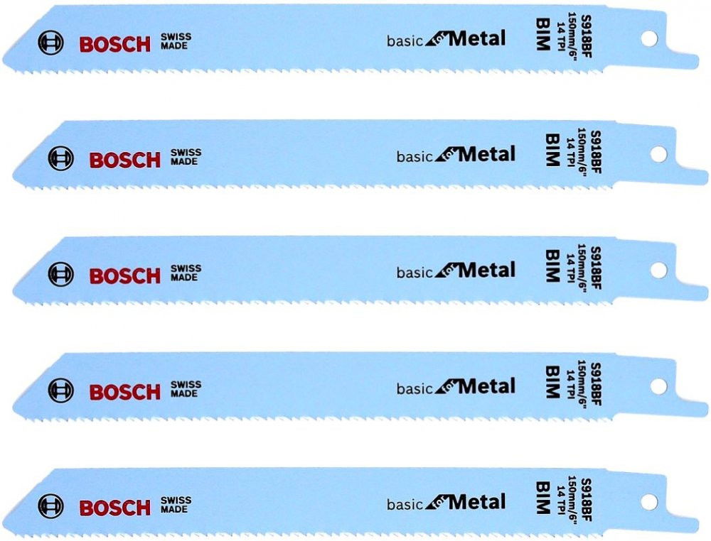 Bosch S 918 BF Basic for Metal szablyafűrészlap 1,8x150mm 5db-os kiszerelés termék fő termékképe