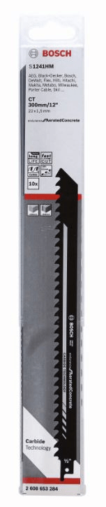 Bosch S 1241 HM Endurance for Aerated Concrete szablyafűrészlap 10db-os kiszerelés termék fő termékképe