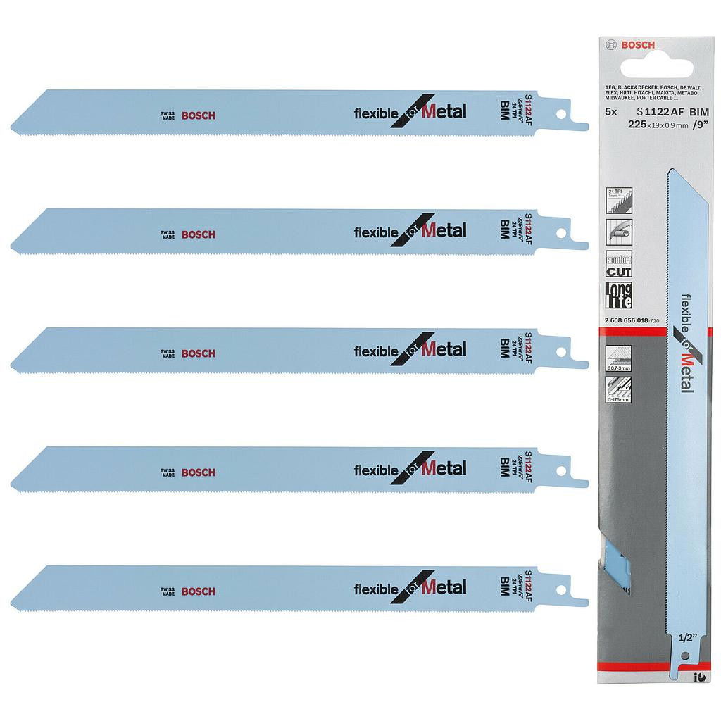 Bosch S 1122 AF Flexible for Metal szablyafűrészlap 5db termék fő termékképe