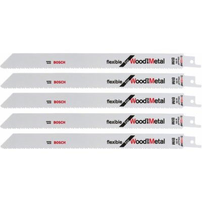 Bosch S 1122 HF Flexible for Wood and Metal szablyafűrészlap 2,5x225mm 5db-os kiszerelés termék fő termékképe