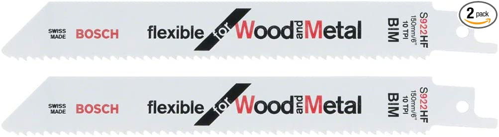 Bosch S 922 HF Flexible for Wood and Metal szablyafűrészlap 2,5x150mm 2db-os kiszerelés termék fő termékképe