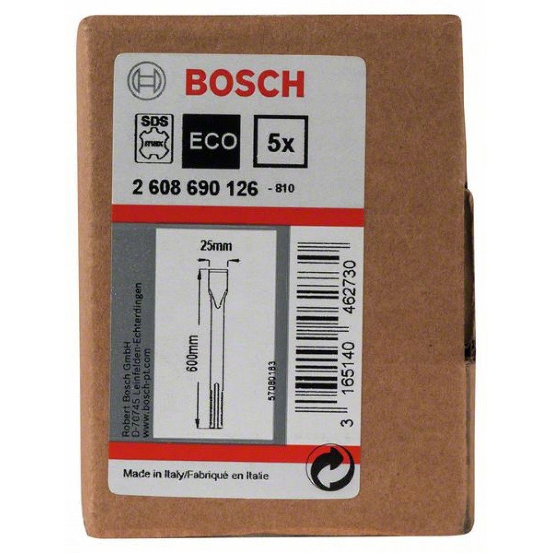 Bosch 2608690126 SDS MAX  laposvéső 600x25mm 5db-os kiszerelés termék fő termékképe