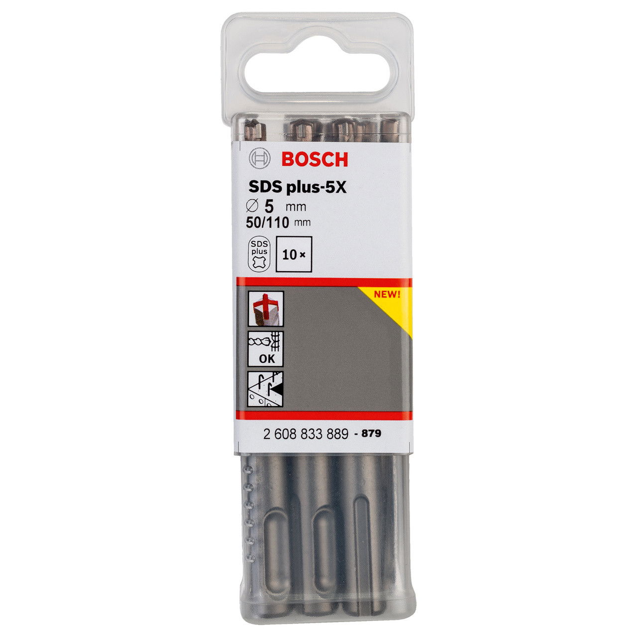 Bosch 2608833889 SDS PLUS-5x fúró 5x50mm 10db-os kiszerelés termék fő termékképe