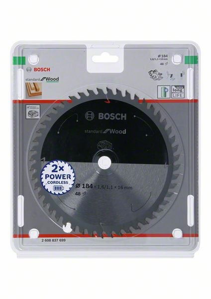 Bosch 2608837699 körfűrészlap 184x16mm Z=48 termék fő termékképe