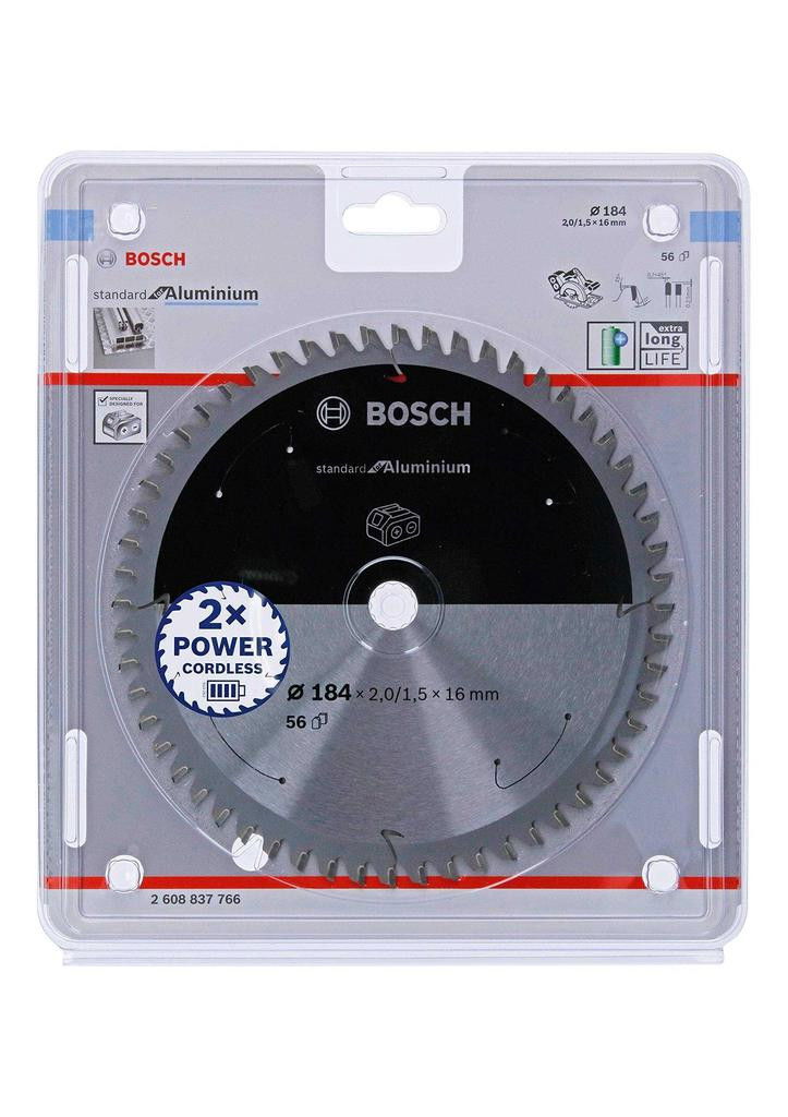 Bosch 2608837766 Standard for Aluminium körfűrészlap 184x16mm Z=56 termék fő termékképe