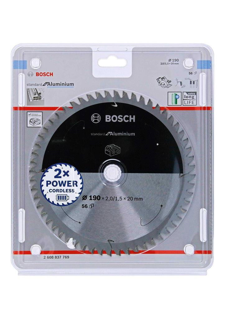 Bosch 2608837769 Standard for Aluminium körfűrészlap 190x20mm Z=56 termék fő termékképe