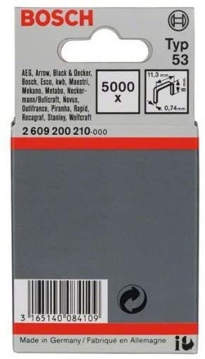 Bosch 2609200210 53-as típusú keskeny laposhuzal tűzőkapocs 8mm 5000db termék fő termékképe