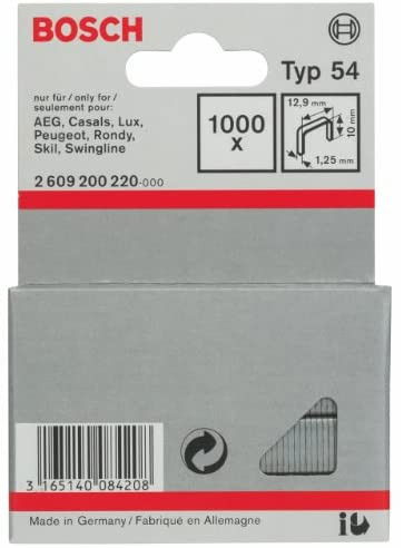 Bosch 2609200220 54-es típusú laposhuzal tűzőkapocs 10mm 1000db termék fő termékképe