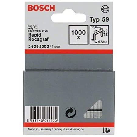 Bosch 2609200241 59-es keskeny laposhuzal tűzőkapocs 10mm 1000db termék fő termékképe