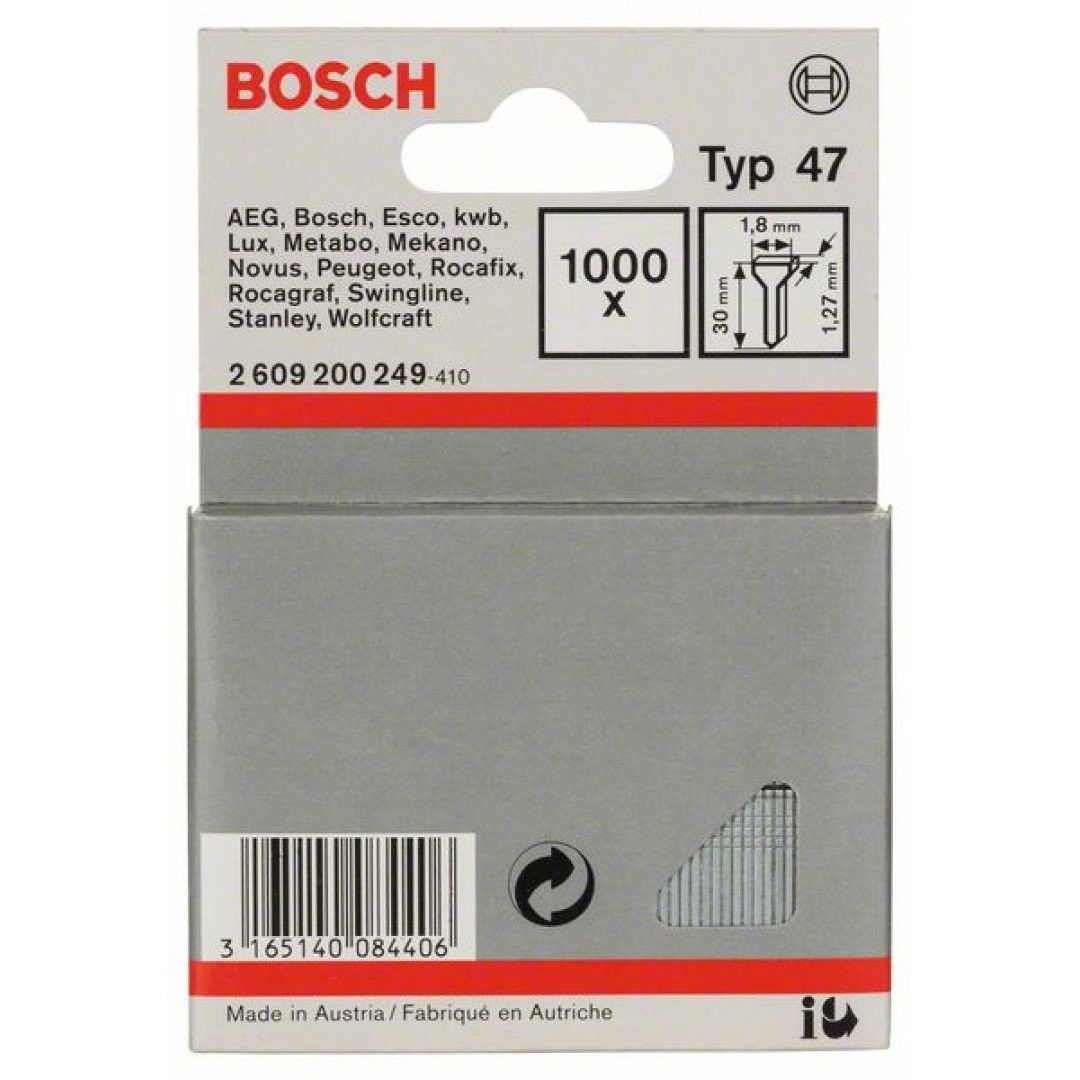 Bosch 2609200249 47-es típusú szegek 30mm 1000db termék fő termékképe