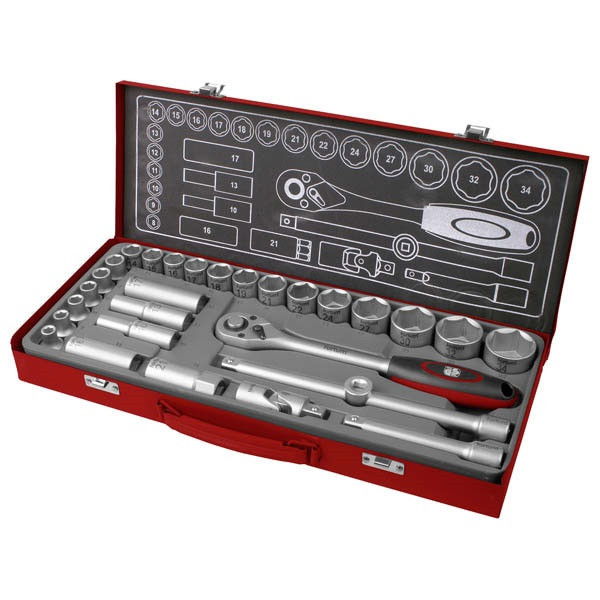 Extol 4700001 dugókulcs klt 1/2" 61CrV5 mattkróm termék fő termékképe