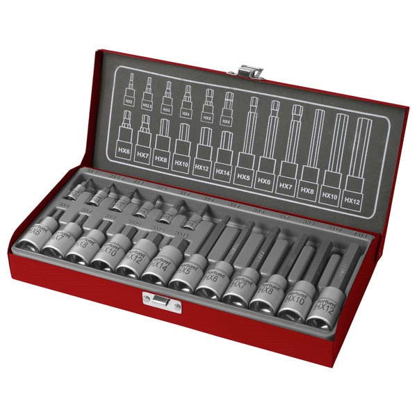 Extol 4700008 dugókulcs klt 1/2", 1/4" 61CrV5 mattkróm termék fő termékképe