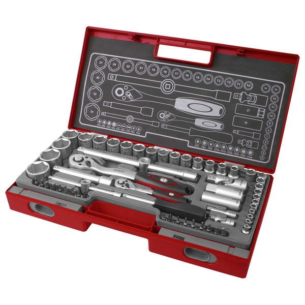 Extol 4700011 dugókulcs klt 1/2", 1/4" 61CrV5 mattkróm termék fő termékképe