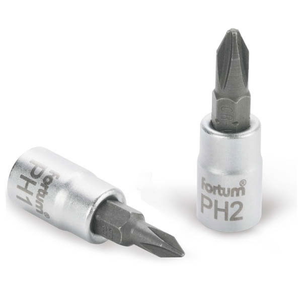 Extol 4701812 bitdugófej PH2 1/4" 61CrV5/S2 mattkróm termék fő termékképe